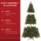 Best Choice Products Pre-Lit Spruce Artificial Christmas Tree w/ Easy Assembly, Metal Hinges & Foldable Base